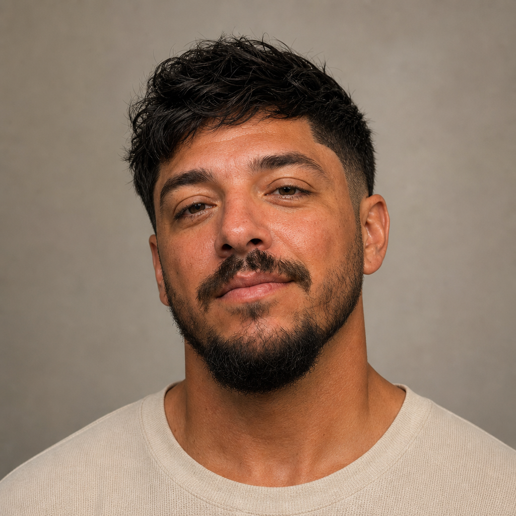 Deliberate low taper crop with sharper line-up